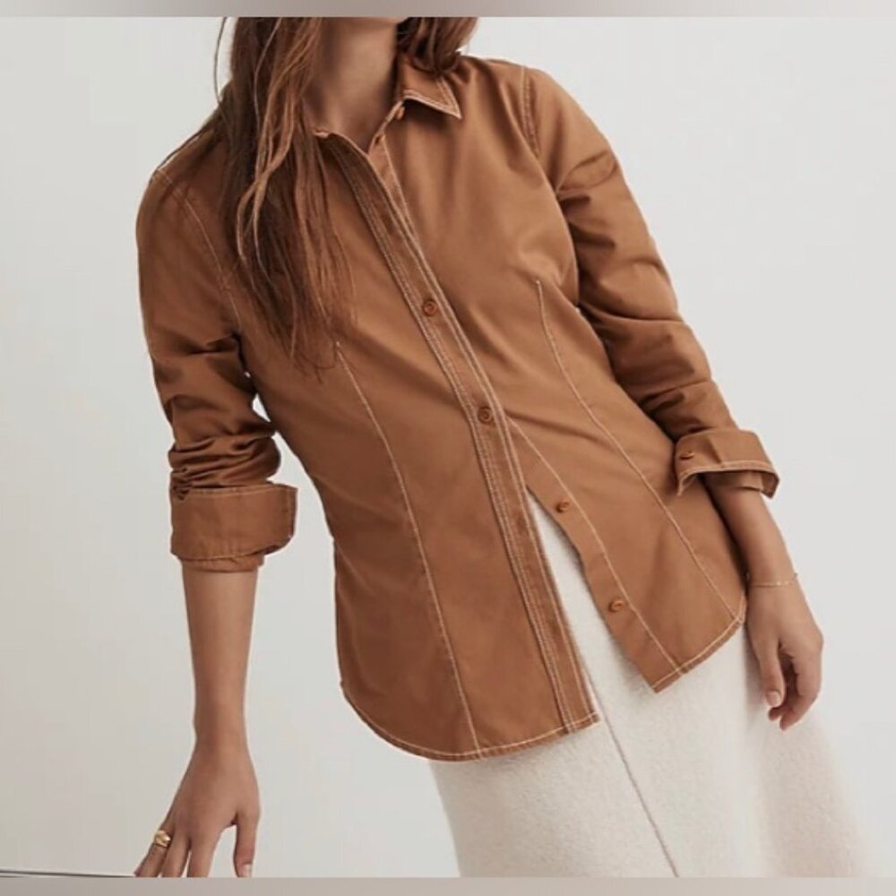Darted Button-Up Shirt in (Re)generative Chino